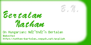 bertalan nathan business card